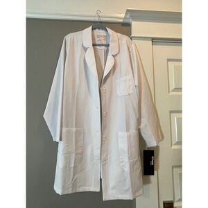 Greys Anatomy Signature by Barco White Lab Coat Womens 3 Pocket Professional NWT